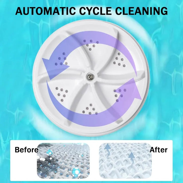Portable Ultrasonic Mini Washing Machine USB Powered – Easy Laundry Solution