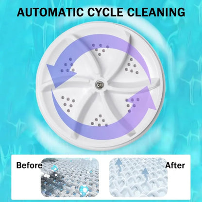 Portable Ultrasonic Mini Washing Machine USB Powered – Easy Laundry Solution