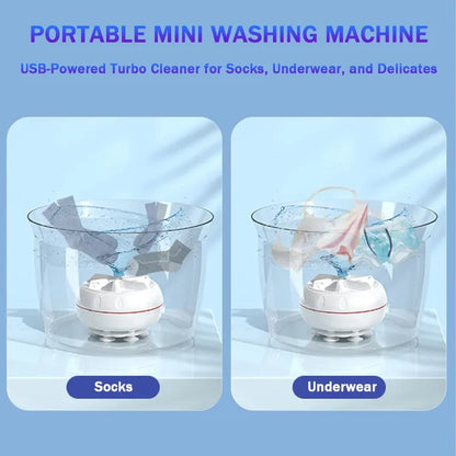Portable Ultrasonic Mini Washing Machine USB Powered – Easy Laundry Solution
